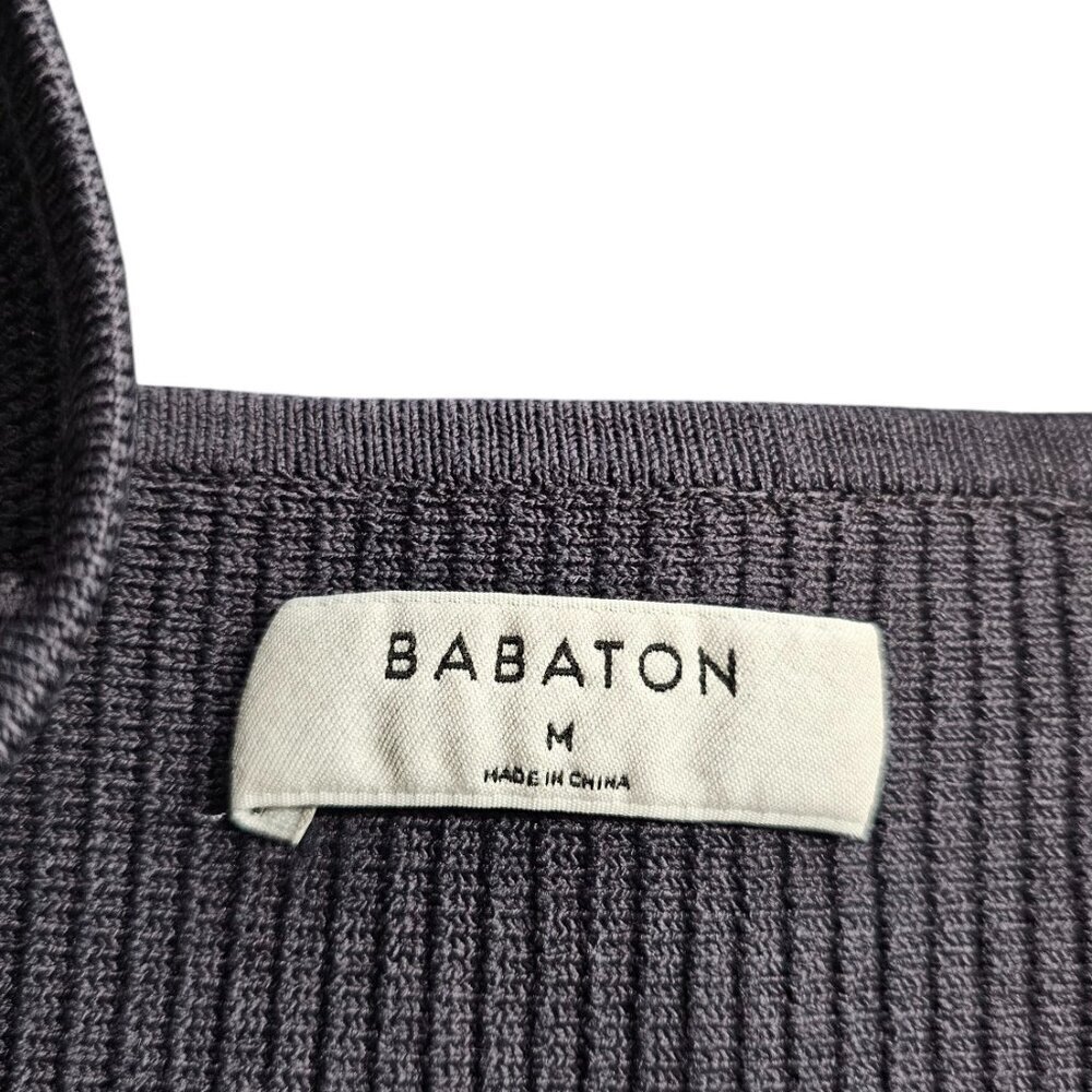 Aritzia Babaton Sculpt Knit Crop Tank Top, Ribbed, Stretch, Thick, Grey, Size M - Picture 3 of 8